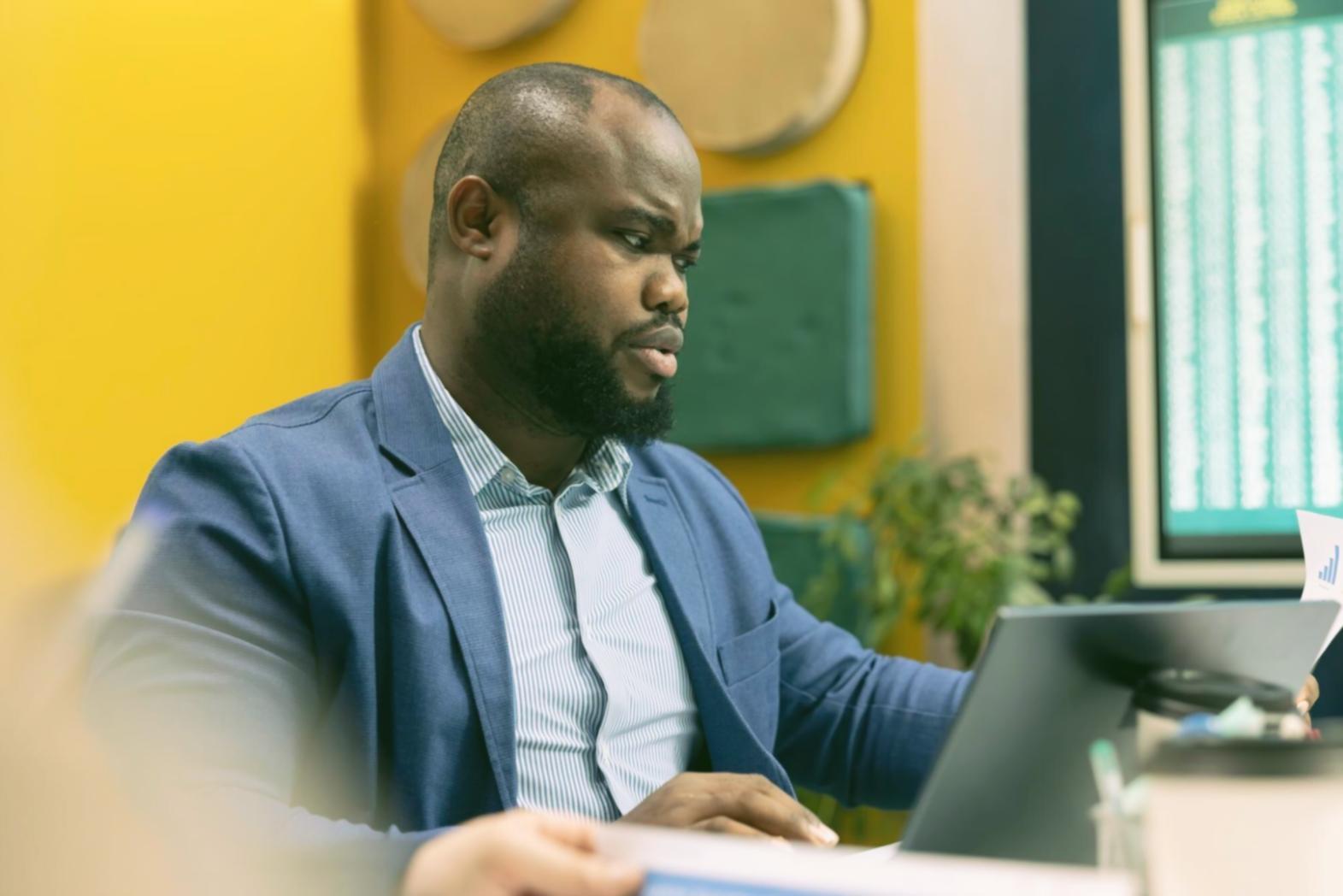 Workspace setup showing content strategy planning materials