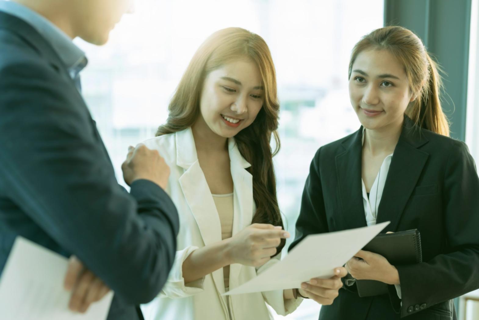 Content writer analyzing SEO metrics on laptop screen